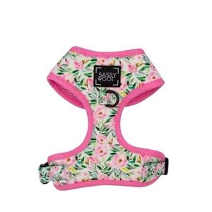 Sassy Woof Pink Floral Magnolia‎ Dog Harness Size Medium